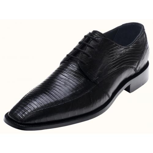 David X "Torino II" Black Genuine All-Over Lizard Shoes